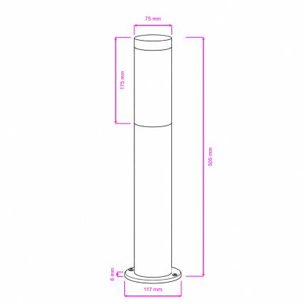 BRILAGI - LED Stmívatelná venkovní lampa ELIA 1xE27/6W/230V 2700-6500K IP44 Wi-Fi 50 cm antracit