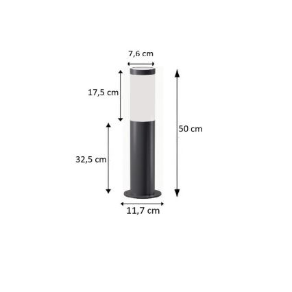 BRILAGI - LED Stmívatelná venkovní lampa ELIA 1xE27/6W/230V 2700-6500K IP44 Wi-Fi 50 cm antracit