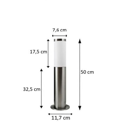 BRILAGI - LED Stmívatelná venkovní lampa ELIA 1xE27/6W/230V 2700-6500K IP44 Wi-Fi 50 cm matný chrom