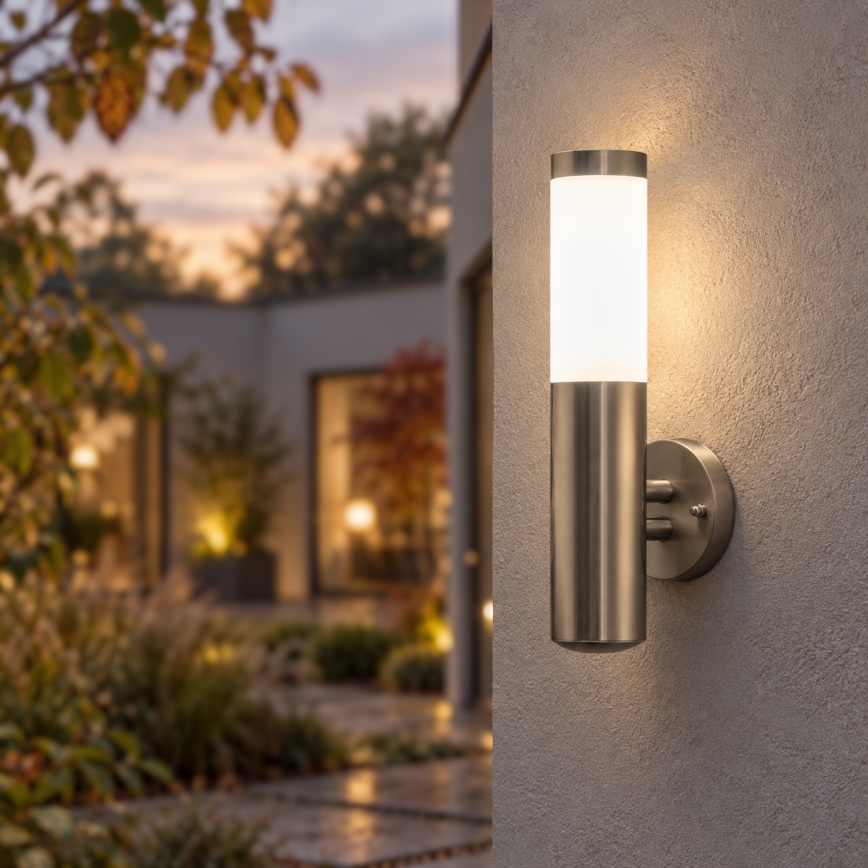 BRILAGI - LED Stmívatelná venkovní nástěnná lampa ELIA 1xE27/6W/230V 2700-6500K IP44 Wi-Fi matný chrom