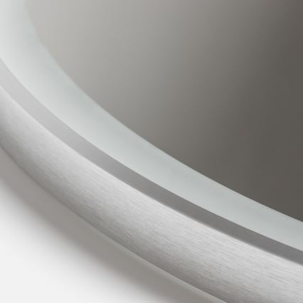 Brilagi - LED Koupelnové vyhřívané zrcadlo ALU PRO LED/18W/230V pr. 60 cm matný chrom IP44 CRI 90 stmívatelné + CCT