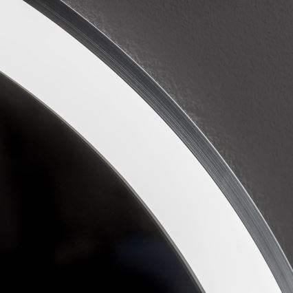 Brilagi - LED Koupelnové vyhřívané zrcadlo ALU PRO LED/18W/230V pr. 60 cm matný chrom IP44 CRI 90 stmívatelné + CCT