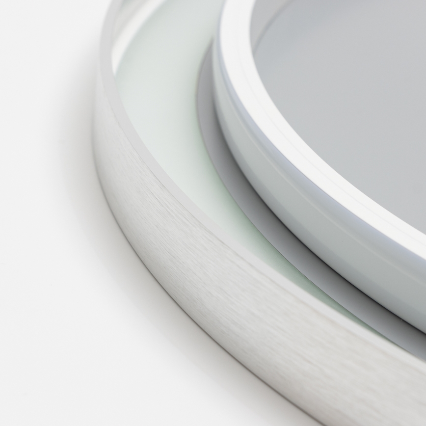 Brilagi - LED Koupelnové vyhřívané zrcadlo ALU PRO LED/18W/230V pr. 60 cm matný chrom IP44 CRI 90 stmívatelné + CCT