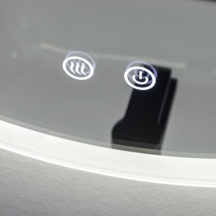 Brilagi - LED Koupelnové vyhřívané zrcadlo CLARA ECO LED/12W/230V pr. 60 cm IP44 CRI 90 stmívatelné + CCT