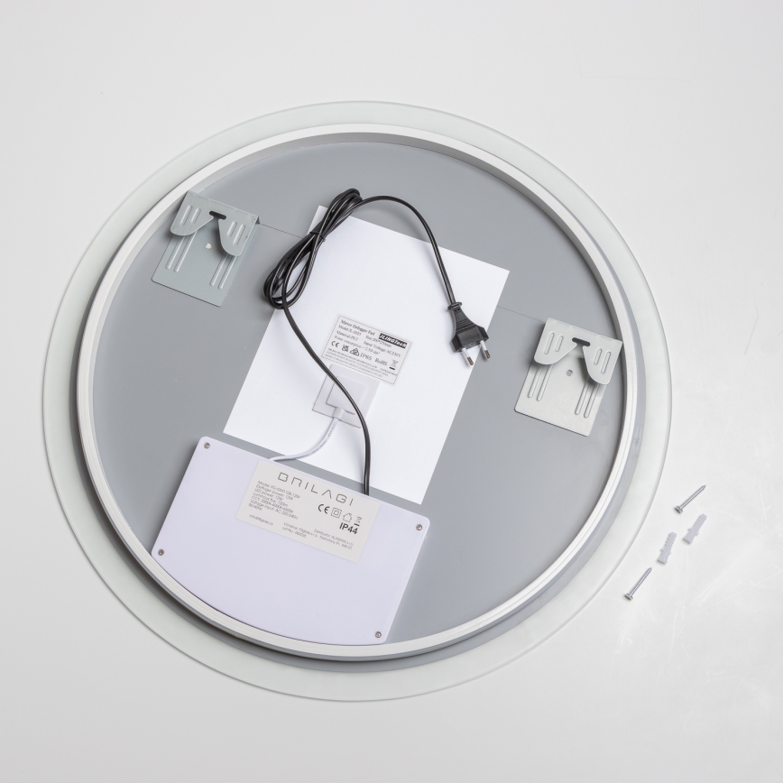 Brilagi - LED Koupelnové vyhřívané zrcadlo CLARA ECO LED/12W/230V pr. 60 cm IP44 CRI 90 stmívatelné + CCT