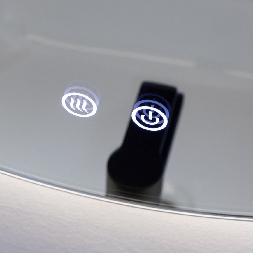 Brilagi - LED Koupelnové vyhřívané zrcadlo DEMI ECO LED/12W/230V pr. 60 cm IP44 CRI 90 stmívatelné + CCT