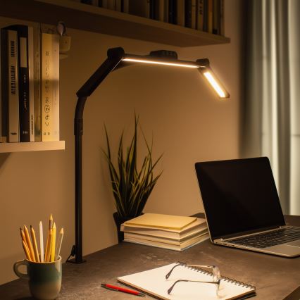 Brilagi - LED Stmívatelná dotyková stolní lampa s klipem VARIO LED/24W/230V 3000-6500K CRI 92 černá