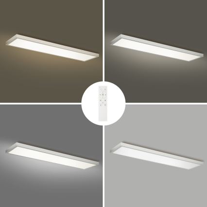Brilagi - LED Stmívatelné koupelnové stropní svítidlo FRAME SMART LED/50W/230V 120x30 cm 3000-6000K IP44 stříbrná + dálkové ovládání