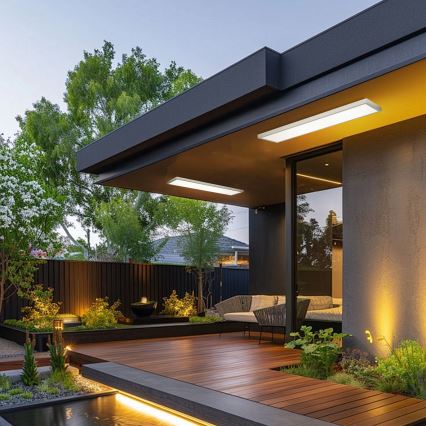 Brilagi - LED Stmívatelné koupelnové stropní svítidlo FRAME SMART LED/50W/230V 120x30 cm 3000-6000K IP44 stříbrná + dálkové ovládání