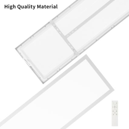Brilagi - LED Stmívatelné koupelnové stropní svítidlo FRAME SMART LED/50W/230V 120x30 cm 3000-6000K IP44 stříbrná + dálkové ovládání