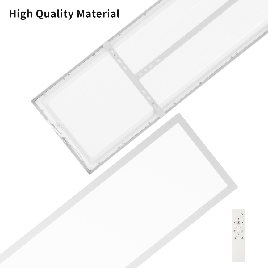 Brilagi - LED Stmívatelné koupelnové stropní svítidlo FRAME SMART LED/50W/230V 120x30 cm 3000-6000K IP44 stříbrná + dálkové ovládání