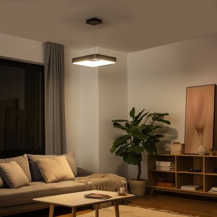 Brilagi - LED Stmívatelný lustr na lanku FALCON II LED/80W/230V 3000-6500K 40x40 cm černá + dálkové ovládání