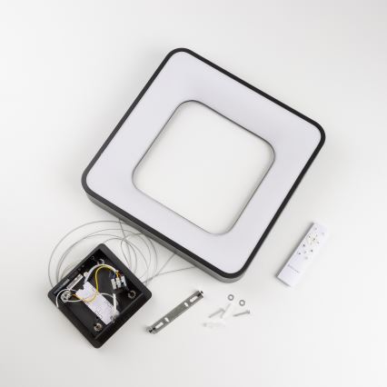 Brilagi - LED Stmívatelný lustr na lanku FALCON II LED/80W/230V 3000-6500K 40x40 cm černá + dálkové ovládání