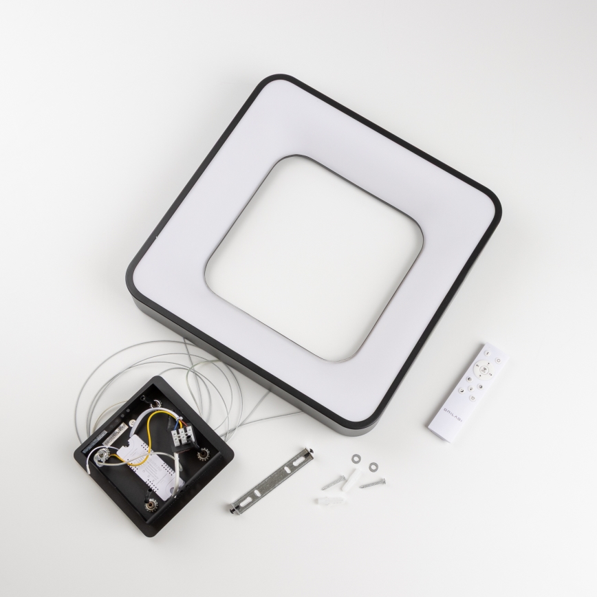 Brilagi - LED Stmívatelný lustr na lanku FALCON II LED/80W/230V 3000-6500K 40x40 cm černá + dálkové ovládání