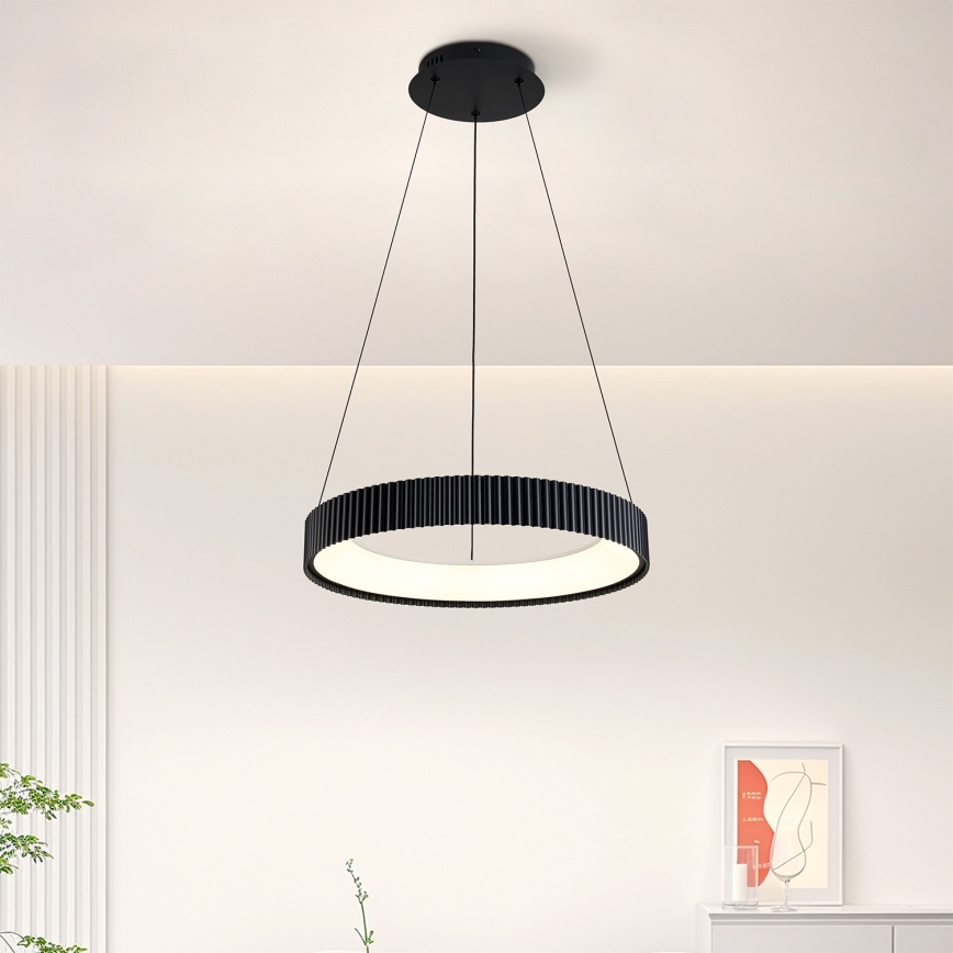 Brilagi - LED Stmívatelný lustr na lanku FALCON MODERN LED/30W/230V 3000-6500K pr. 40 cm černá + dálkové ovládání