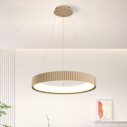 Brilagi - LED Stmívatelný lustr na lanku FALCON MODERN LED/54W/230V 3000-6500K pr. 60 cm béžová + dálkové ovládání