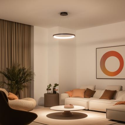 Brilagi - LED Stmívatelný lustr na lanku FALCON SLIM LED/42W/230V 3000-6500K pr. 50 cm černá + dálkové ovládání