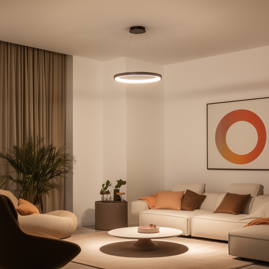 Brilagi - LED Stmívatelný lustr na lanku FALCON SLIM LED/42W/230V 3000-6500K pr. 50 cm černá + dálkové ovládání