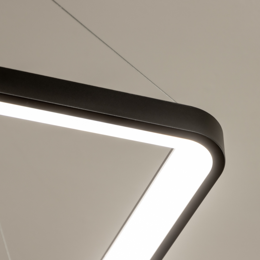 Brilagi - LED Stmívatelný lustr na lanku FALCON SLIM LED/50W/230V 3000-6500K 50x50 cm černá + dálkové ovládání