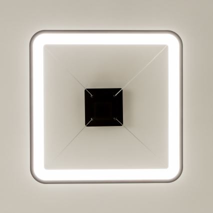 Brilagi - LED Stmívatelný lustr na lanku FALCON SLIM LED/50W/230V 3000-6500K 50x50 cm černá + dálkové ovládání