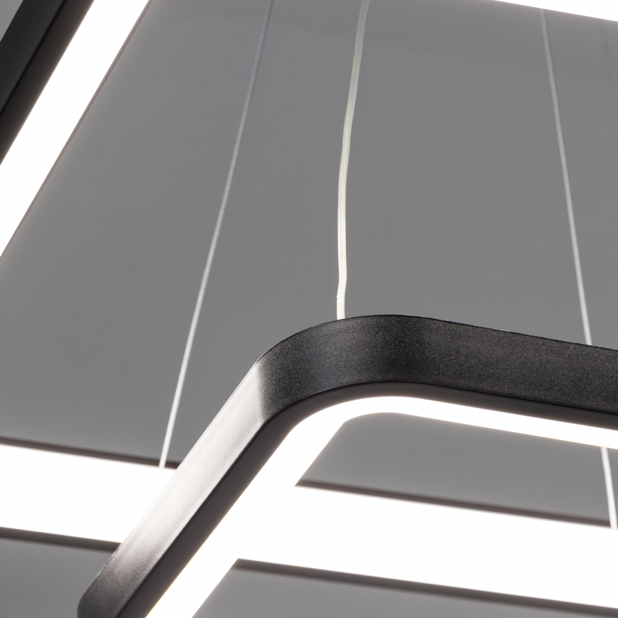 Brilagi - LED Stmívatelný lustr na lanku FALCON SLIM LED/78W/230V 3000-6500K 50x50 cm černá + dálkové ovládání