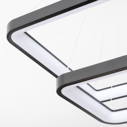 Brilagi - LED Stmívatelný lustr na lanku FALCON SLIM LED/78W/230V 3000-6500K 50x50 cm černá + dálkové ovládání