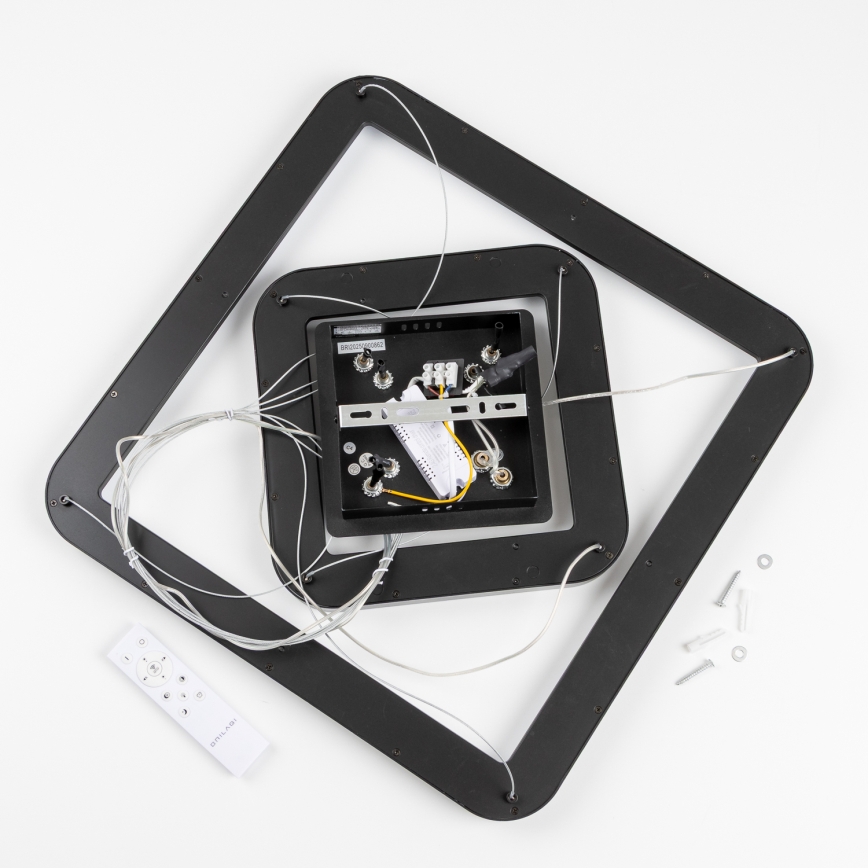 Brilagi - LED Stmívatelný lustr na lanku FALCON SLIM LED/78W/230V 3000-6500K 50x50 cm černá + dálkové ovládání