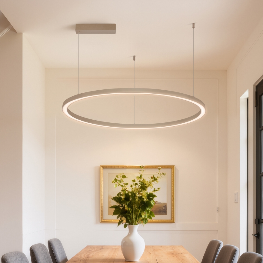 Brilagi - LED Stmívatelný lustr na lanku PORTOFINO LED/60W/230V 3000-6000K pr. 80 cm béžová + dálkové ovládání