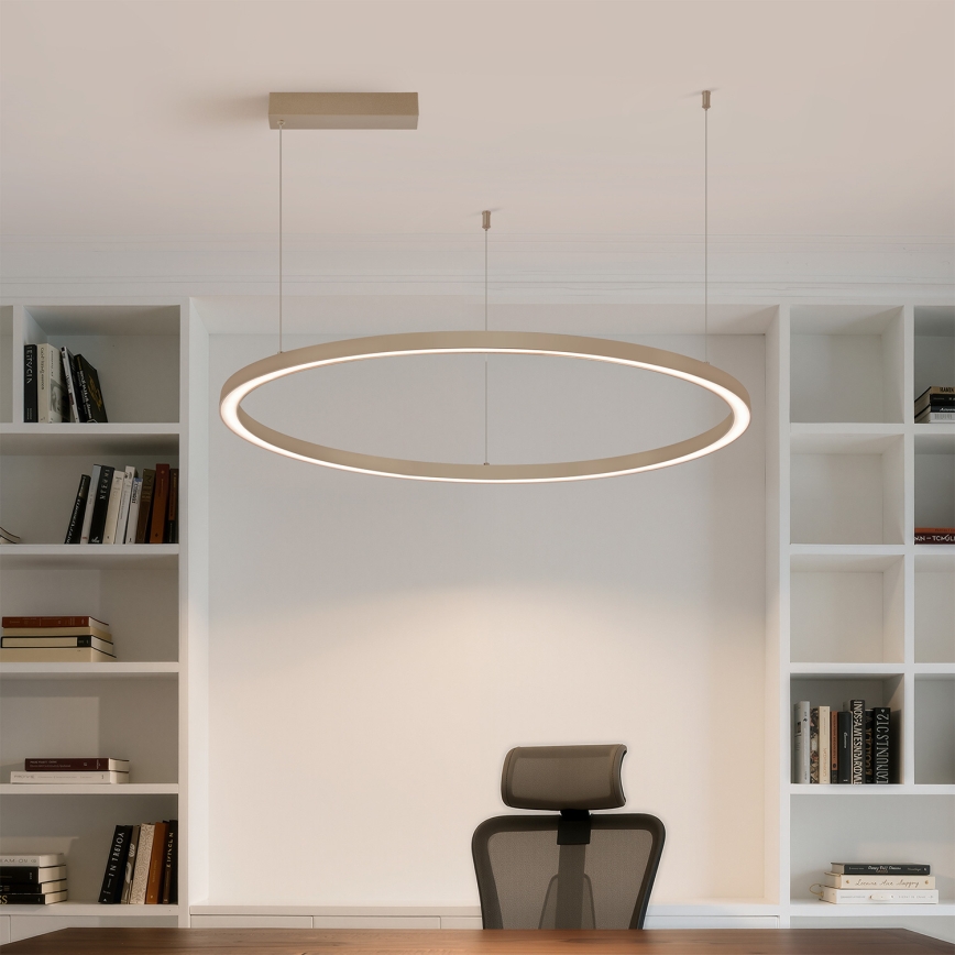 Brilagi - LED Stmívatelný lustr na lanku PORTOFINO LED/60W/230V 3000-6000K pr. 80 cm béžová + dálkové ovládání