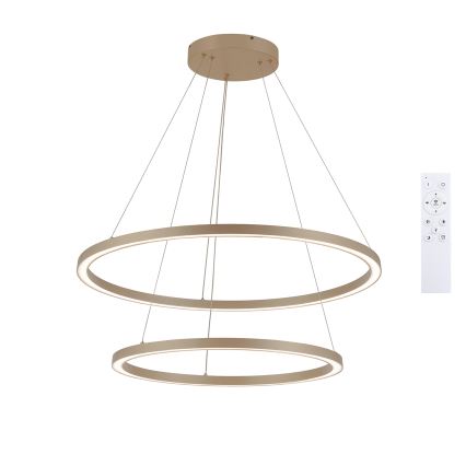 BRILAGI - LED Stmívatelný lustr na lanku PORTOFINO LED/98W/230V 3000-6000K pr. 80 cm béžová + dálkové ovládání