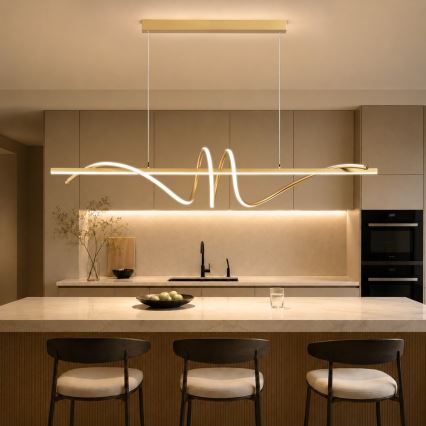 BRILAGI - LED Stmívatelný lustr na lanku SIGNATURE LED/50W/230V 3000-6000K 120 cm zlatá + dálkové ovládání