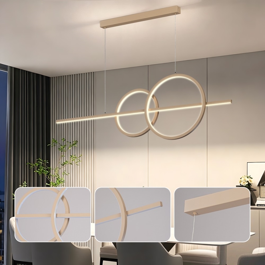 BRILAGI - LED Stmívatelný lustr na lanku SIGNATURE LED/53W/230V 3000-6000K 120 cm béžová+ dálkové ovládání