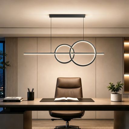 BRILAGI - LED Stmívatelný lustr na lanku SIGNATURE LED/53W/230V 3000-6000K 120 cm černá + dálkové ovládání