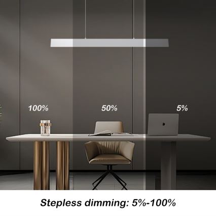 Brilagi - LED Stmívatelný lustr na lanku SLIMLINE LED/40W/230V 3000-6000K bílá + dálkové ovládání