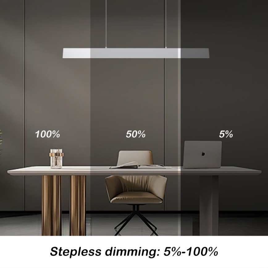 Brilagi - LED Stmívatelný lustr na lanku SLIMLINE LED/40W/230V 3000-6000K bílá + dálkové ovládání