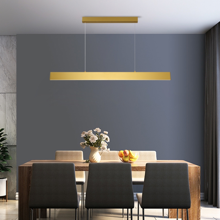 Brilagi - LED Stmívatelný lustr na lanku SLIMLINE LED/40W/230V 3000-6000K zlatá + dálkové ovládání