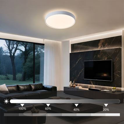 Brilagi - LED Stmívatelné stropní svítidlo CORVO LED/54W/230V 3000-6000K bílá pr. 40 cm + dálkové ovládání
