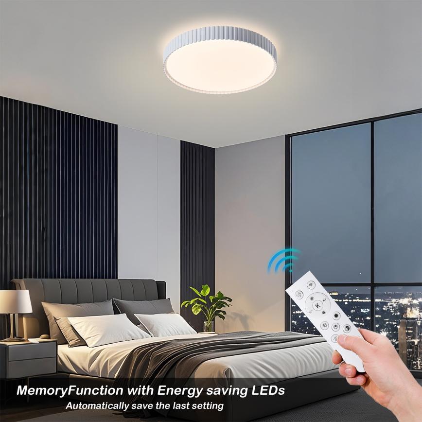 Brilagi - LED Stmívatelné stropní svítidlo CORVO LED/54W/230V 3000-6000K bílá pr. 40 cm + dálkové ovládání