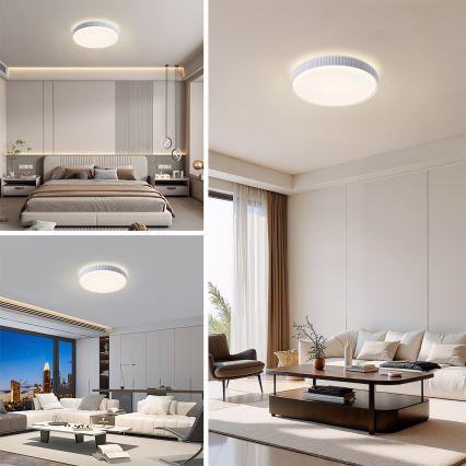 Brilagi - LED Stmívatelné stropní svítidlo CORVO LED/72W/230V 3000-6000K bílá pr. 50 cm + dálkové ovládání