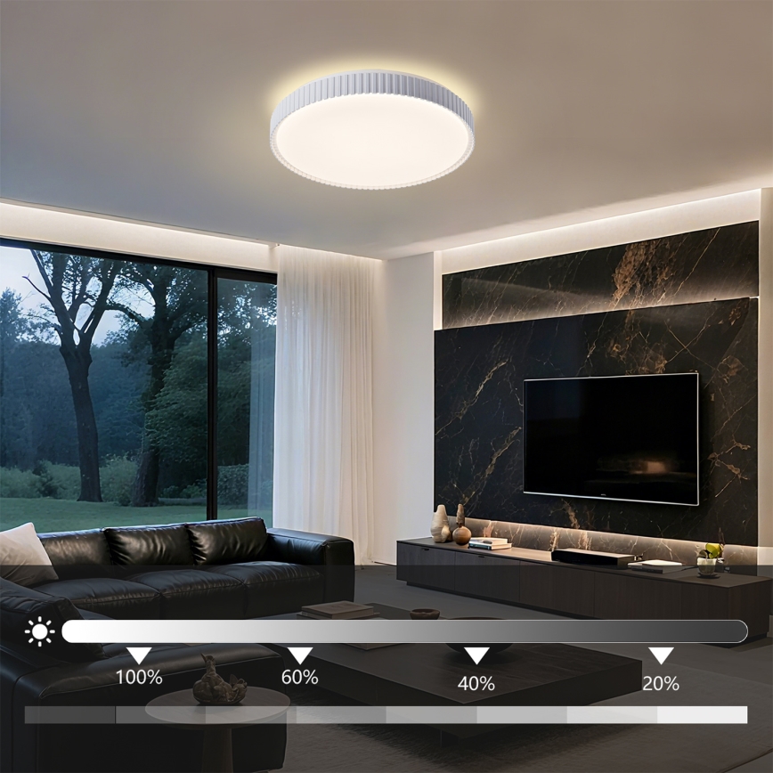 Brilagi - LED Stmívatelné stropní svítidlo CORVO LED/72W/230V 3000-6000K bílá pr. 50 cm + dálkové ovládání