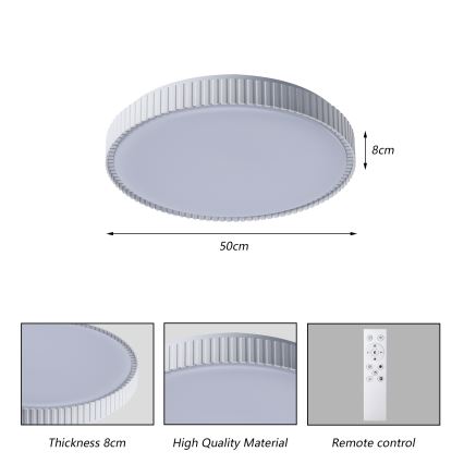 Brilagi - LED Stmívatelné stropní svítidlo CORVO LED/72W/230V 3000-6000K bílá pr. 50 cm + dálkové ovládání