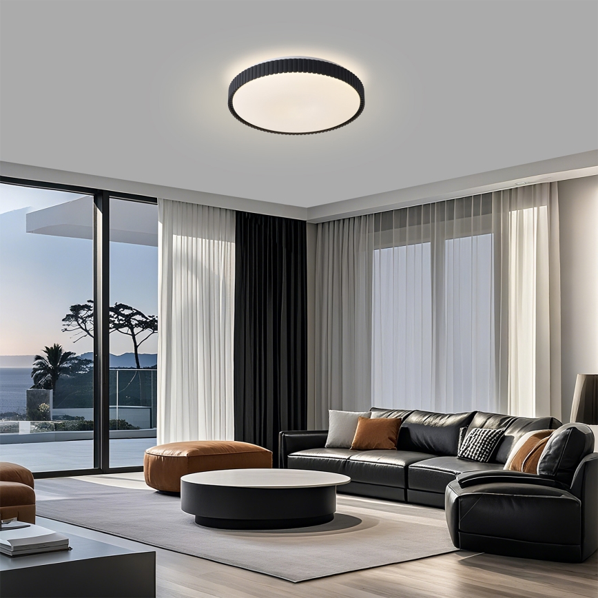 Brilagi - LED Stmívatelné stropní svítidlo CORVO LED/72W/230V 3000-6000K černá pr. 50 cm + dálkové ovládání