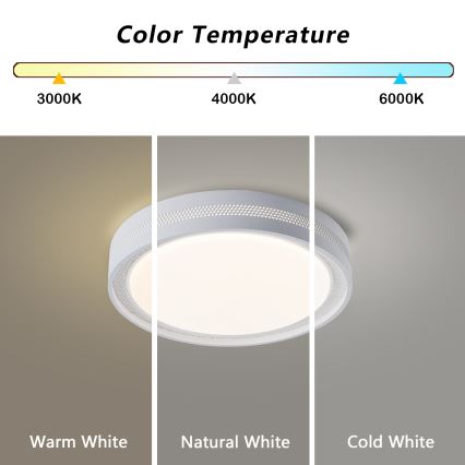 Brilagi - LED Stmívatelné stropní svítidlo KREON LED/54W/230V 3000-6000K bílá pr. 38 cm + dálkové ovládání
