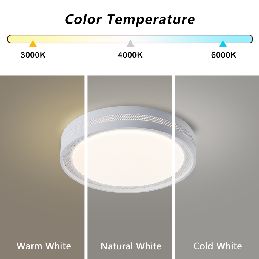 Brilagi - LED Stmívatelné stropní svítidlo KREON LED/54W/230V 3000-6000K bílá pr. 38 cm + dálkové ovládání