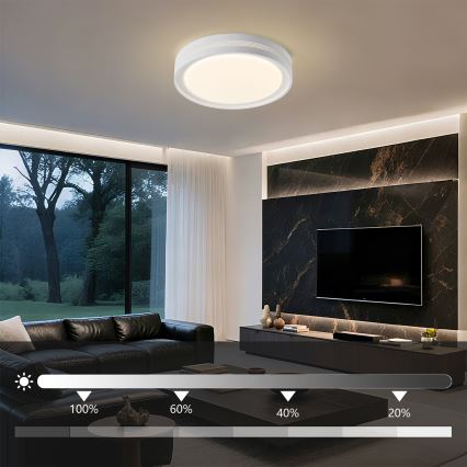 Brilagi - LED Stmívatelné stropní svítidlo KREON LED/54W/230V 3000-6000K bílá pr. 38 cm + dálkové ovládání
