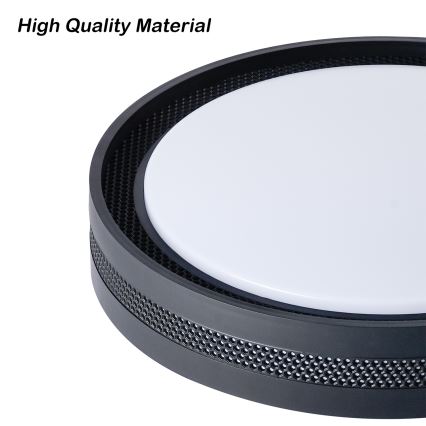 Brilagi - LED Stmívatelné stropní svítidlo KREON LED/54W/230V 3000-6000K černá pr. 38 cm + dálkové ovládání