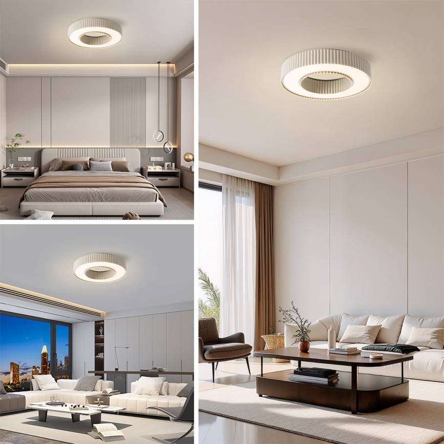 Brilagi - LED Stmívatelné stropní svítidlo LUMIX LED/48W/230V 3000-6000K béžová pr. 50 cm + dálkové ovládání