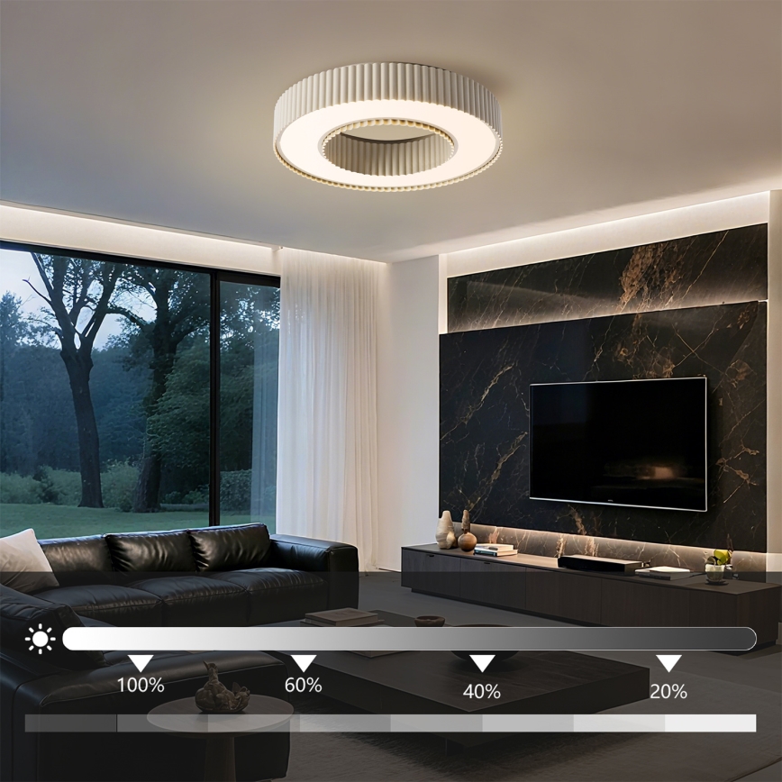 Brilagi - LED Stmívatelné stropní svítidlo LUMIX LED/48W/230V 3000-6000K béžová pr. 50 cm + dálkové ovládání