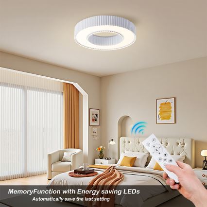 Brilagi - LED Stmívatelné stropní svítidlo LUMIX LED/48W/230V 3000-6000K bílá pr. 50 cm + dálkové ovládání