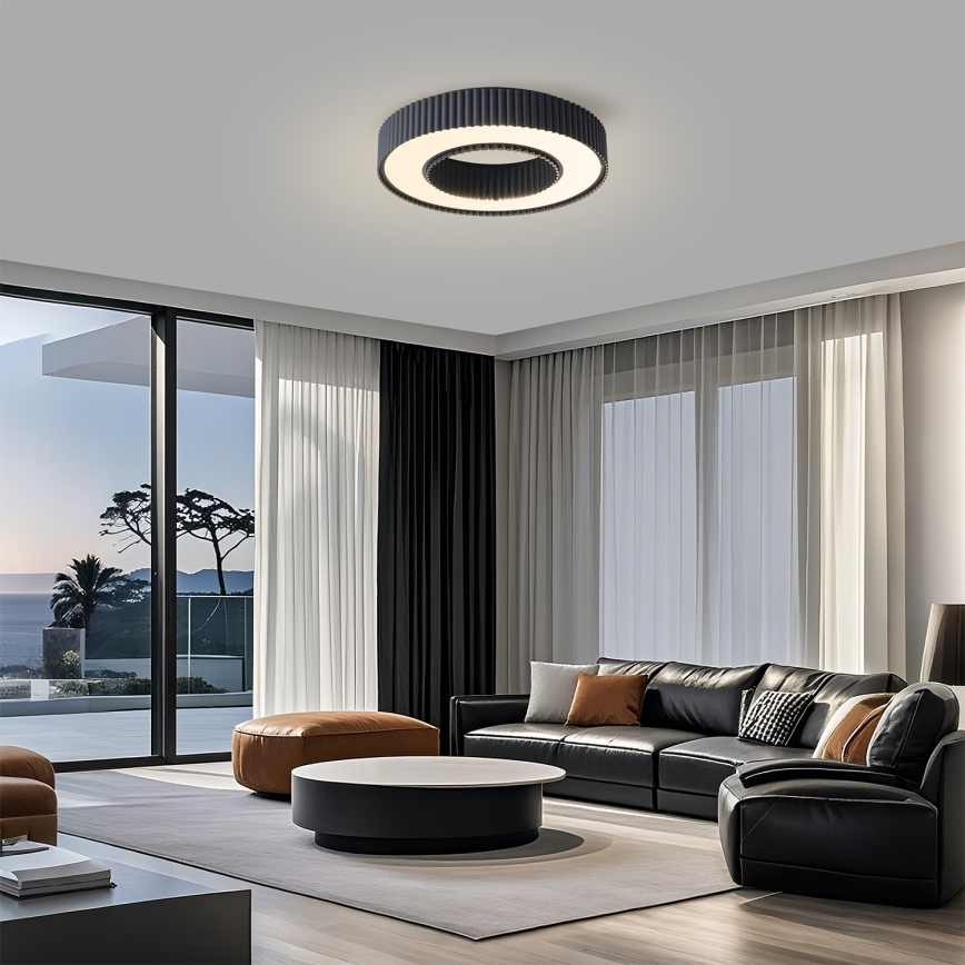 Brilagi - LED Stmívatelné stropní svítidlo LUMIX LED/48W/230V 3000-6000K černá pr. 50 cm + dálkové ovládání